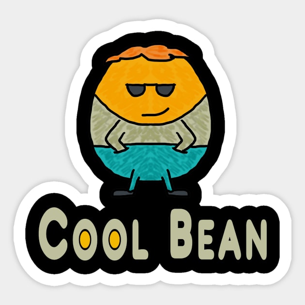 Cool Bean Sticker by Mark Ewbie